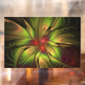Soft and tenderness fractal fantasy flowers raamsticker (Vel 2)