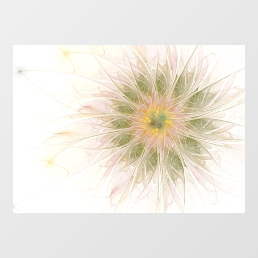 Soft and tenderness fractal fantasy flowers raamsticker (Vel)