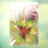 Soft and tenderness fractal fantasy flowers raamsticker (Vel 3)