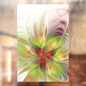 Soft and tenderness fractal fantasy flowers raamsticker (Vel 2)