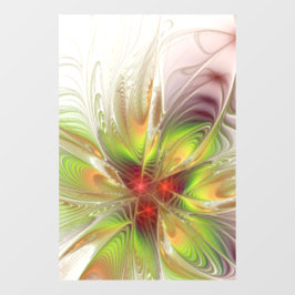 Soft and tenderness fractal fantasy flowers raamsticker