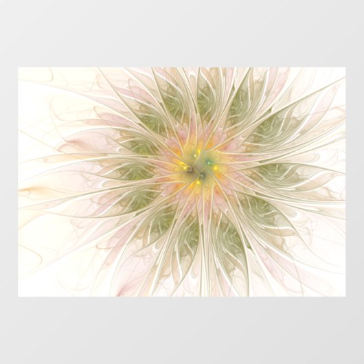 Soft and tenderness fractal fantasy flowers raamsticker (Vel)