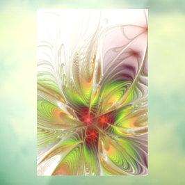 Soft and tenderness fractal fantasy flowers raamsticker