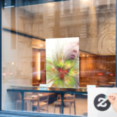 Soft and tenderness fractal fantasy flowers raamsticker (Cafe Raam)