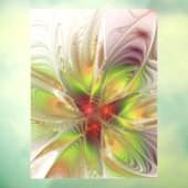 Soft and tenderness fractal fantasy flowers raamsticker (Vel 3)