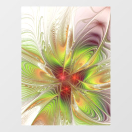 Soft and tenderness fractal fantasy flowers raamsticker