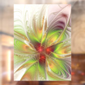 Soft and tenderness fractal fantasy flowers raamsticker (Vel 2)