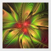 Soft and tenderness fractal fantasy flowers raamsticker (Vel)