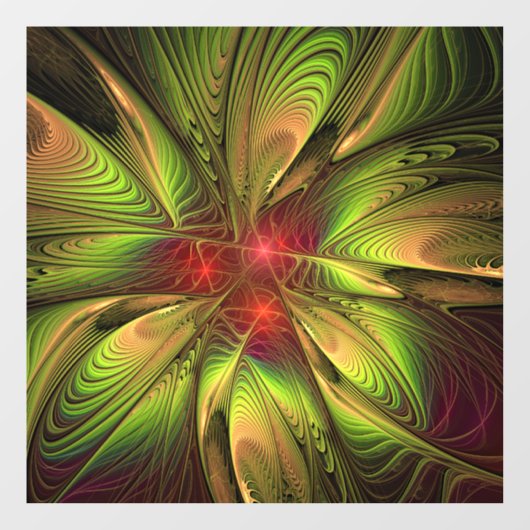 Soft and tenderness fractal fantasy flowers raamsticker (Vel)