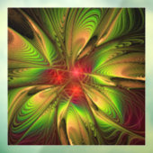 Soft and tenderness fractal fantasy flowers raamsticker (Vel 3)