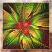 Soft and tenderness fractal fantasy flowers raamsticker (Vel 2)