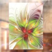 Soft and tenderness fractal fantasy flowers raamsticker (Vel 2)
