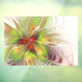 Soft and tenderness fractal fantasy flowers raamsticker (Vel 3)