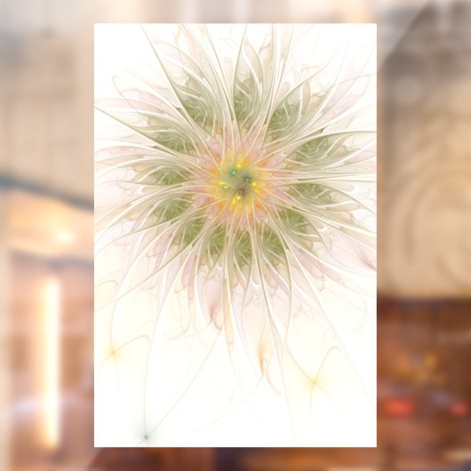 Soft and tenderness fractal fantasy flowers raamsticker (Vel 2)