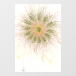 Soft and tenderness fractal fantasy flowers raamsticker