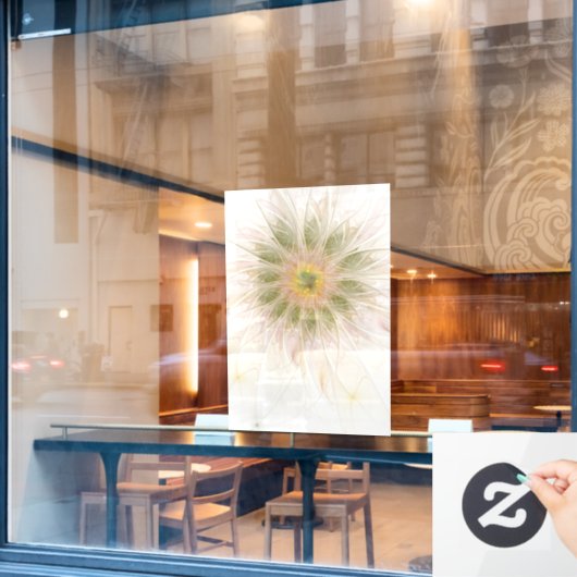 Soft and tenderness fractal fantasy flowers raamsticker (Cafe Raam)