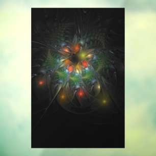 Soft and tenderness fractal fantasy flowers raamsticker
