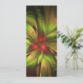 Soft and tenderness fractal fantasy flowers save the date (Staand voorkant)