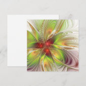Soft and tenderness fractal fantasy flowers save the date (Voorkant / Achterkant)