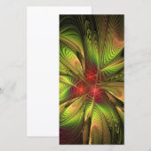 Soft and tenderness fractal fantasy flowers save the date (Voorkant / Achterkant)