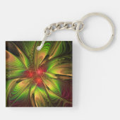 Soft and tenderness fractal fantasy flowers sleutelhanger (Achterkant)