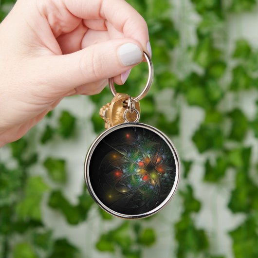 Soft and tenderness fractal fantasy flowers sleutelhanger (Hand)