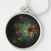 Soft and tenderness fractal fantasy flowers sleutelhanger (Voorkant)