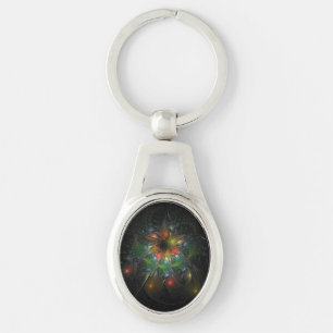 Soft and tenderness fractal fantasy flowers sleutelhanger