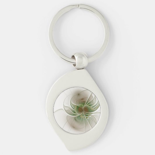 Soft and tenderness fractal fantasy flowers sleutelhanger (Voorkant)