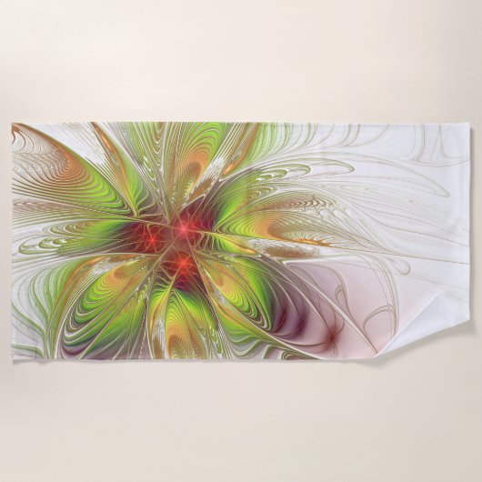 Soft and tenderness fractal fantasy flowers strandlaken (Voorkant)