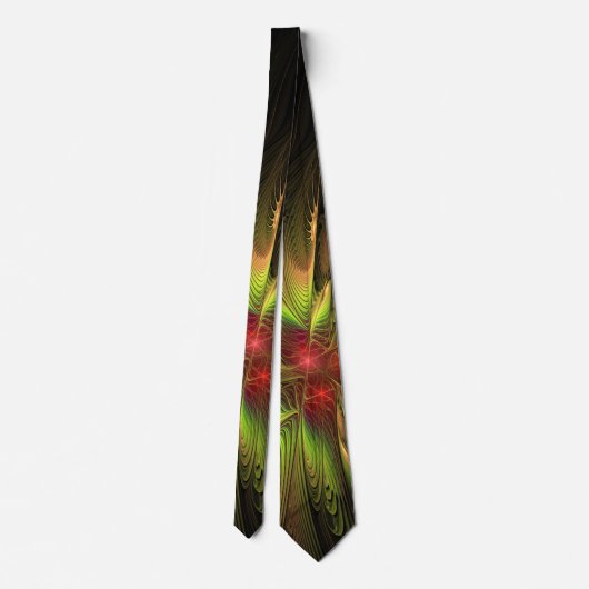 Soft and tenderness fractal fantasy flowers stropdas (Achterkant)