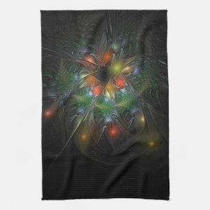 Soft and tenderness fractal fantasy flowers theedoek