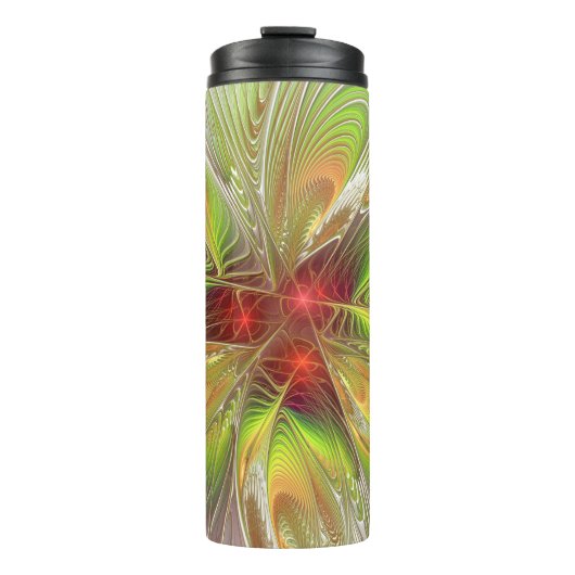 Soft and tenderness fractal fantasy flowers thermosbeker (Voorkant)