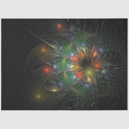 Soft and tenderness fractal fantasy flowers tissuepapier (Voorkant)