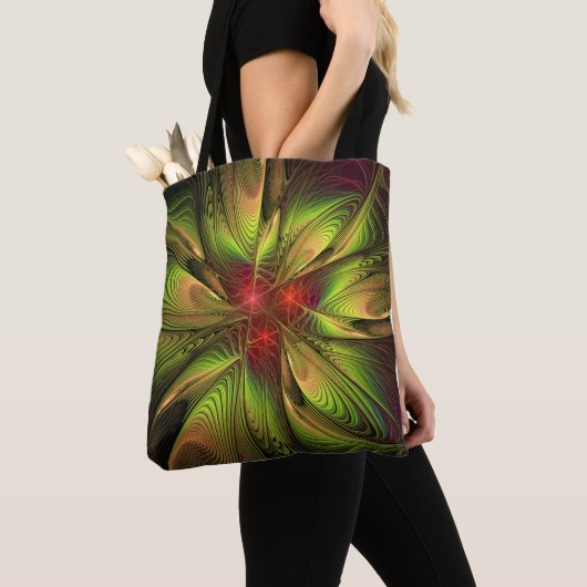 Soft and tenderness fractal fantasy flowers tote bag (Dichtbij)