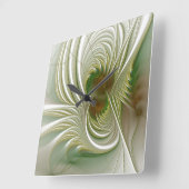 Soft and tenderness fractal fantasy flowers vierkante klok (Hoek)