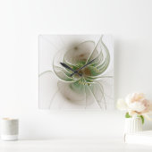 Soft and tenderness fractal fantasy flowers vierkante klok (Huis)