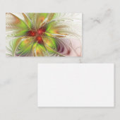 Soft and tenderness fractal fantasy flowers visitekaartje (Voorkant / Achterkant)