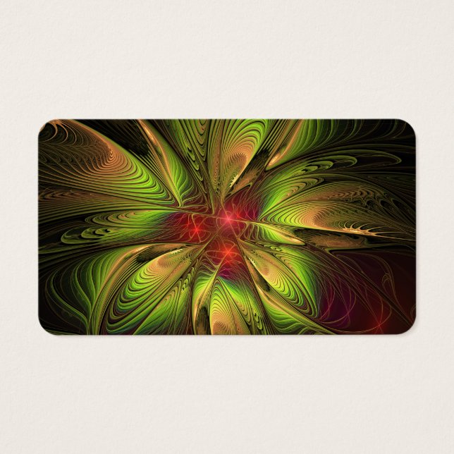 Soft and tenderness fractal fantasy flowers visitekaartje (Voorkant)