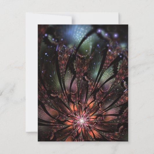 Soft and tenderness fractal flower bedankkaart (Voorkant)
