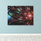 Soft and tenderness fractal flower canvas afdruk (Insitu (Houten vloer))