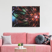 Soft and tenderness fractal flower canvas afdruk (Insitu (Woonkamer))