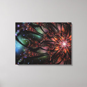 Soft and tenderness fractal flower canvas afdruk