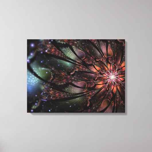 Soft and tenderness fractal flower canvas afdruk (Voorkant)