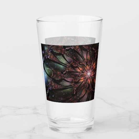 Soft and tenderness fractal flower glas (Achterkant)