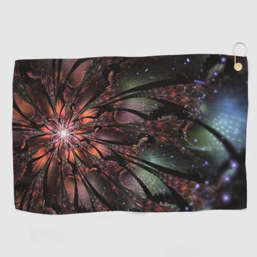 Soft and tenderness fractal flower golfhanddoek (Horizontaal)