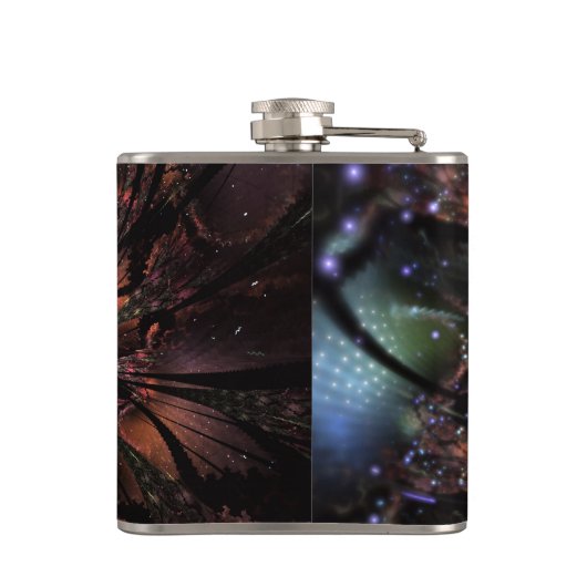 Soft and tenderness fractal flower heupfles (Achterkant)