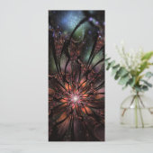 Soft and tenderness fractal flower kaart (Staand voorkant)