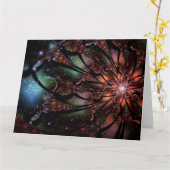Soft and tenderness fractal flower kaart (Gele Bloem)