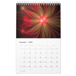 Soft and tenderness fractal flower kalender